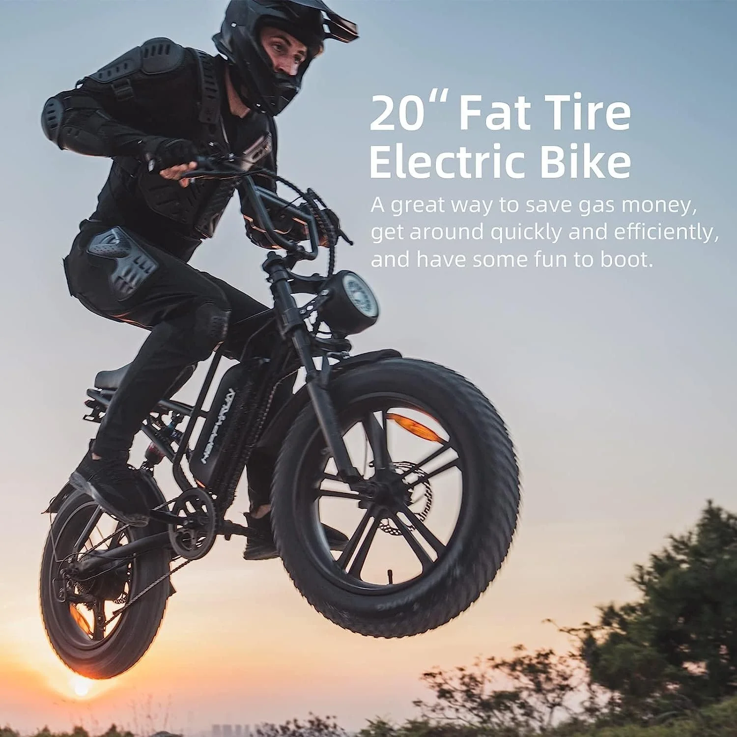 HAPPYRUN Electric Bike for Adults 20" Fat tire with 1500W Motor Ebike 48V 18AH Removable Battery 30MPH & 68 Miles Long Range Snow Beach Mountain