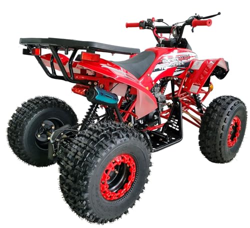 HHH Youth and Adult 125cc ATV Vitacci Outlander Fully Automatic with Reverse Double Headlights Led Gas 4 Wheeler ATVs Quads Big 19/18 inch Tires (Green) - Extra Large