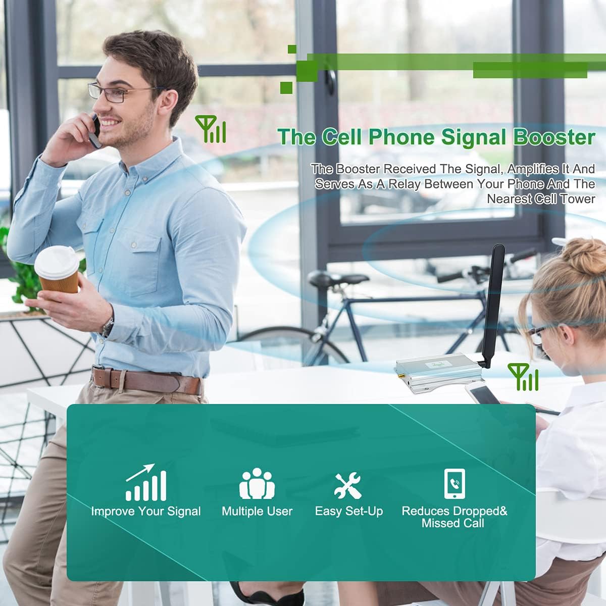 AT&T Cell Phone Signal Booster ATT Signal Booster T-Mobile 5G 4G LTE Band12/17 Signal Booster for Cell Phone AT&T Cell Signal Booster Amplifier Repeater ATT Cell Booster for Home Yagi Antennas Kits