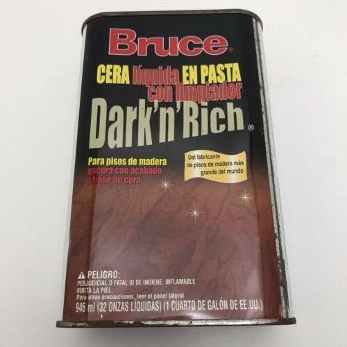 Bruce Liquid Paste Wax with Cleaner Dark N Rich Finish Hardwood Floor New