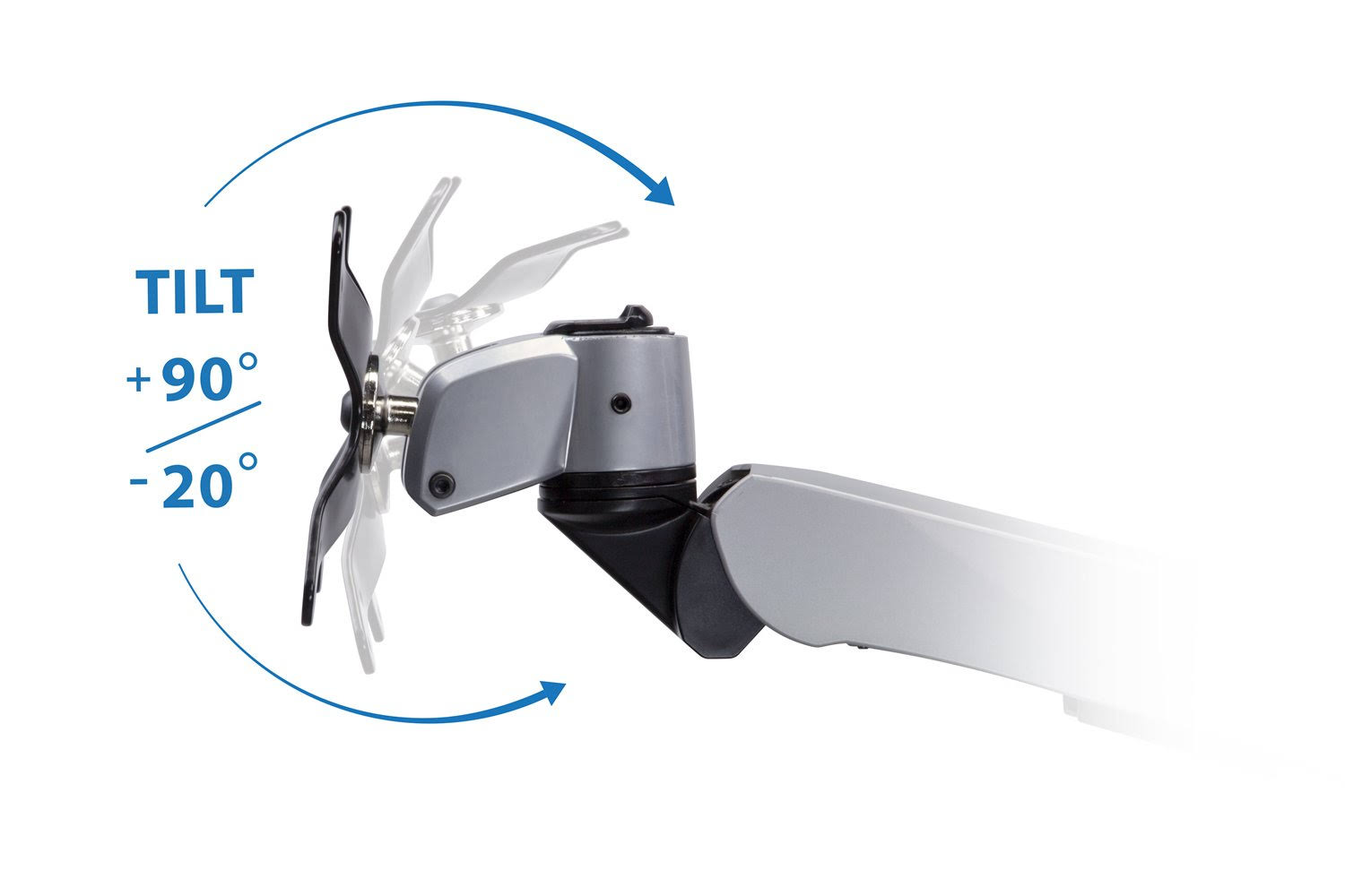 Mount-It Single LCD Monitor Desk Mount, Height Adjustable, Full Motion, Silver