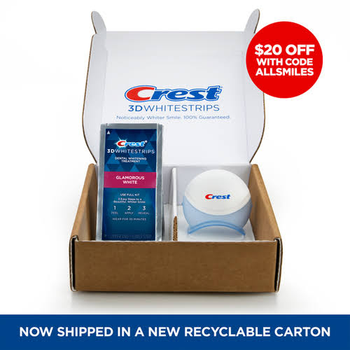 Crest 3Dwhitestrips Original Teeth Whitening Kit || with LED Light ADA-Accepted, Safe u0026 Effective Teeth Whitening