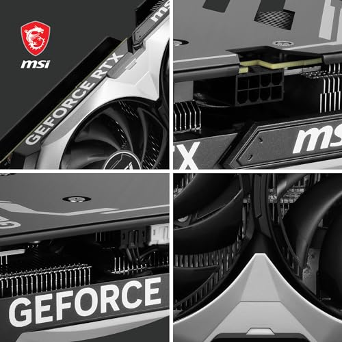 MSI GeForce RTX 4060 Ti Ventus 2X Black 8G OC Graphics Card -NVIDIA RTX 4060 Ti, 8GB GDDR6 Memory, 18Gbps, PCIe 4.0, DLSS3