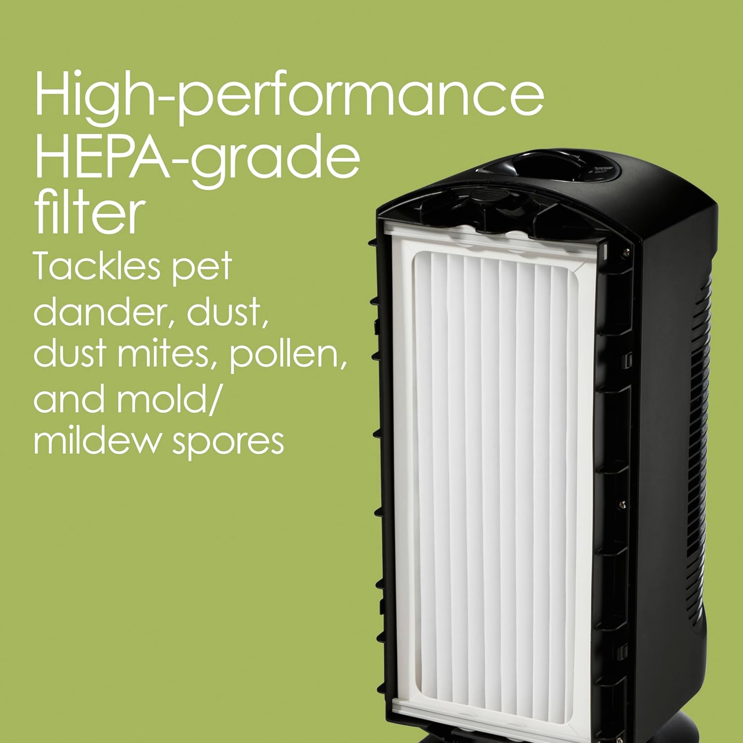 Hamilton Beach TrueAir Air Purifiers with Reusable 99% HEPA Grade Filter, 160 sq ft, Black and White