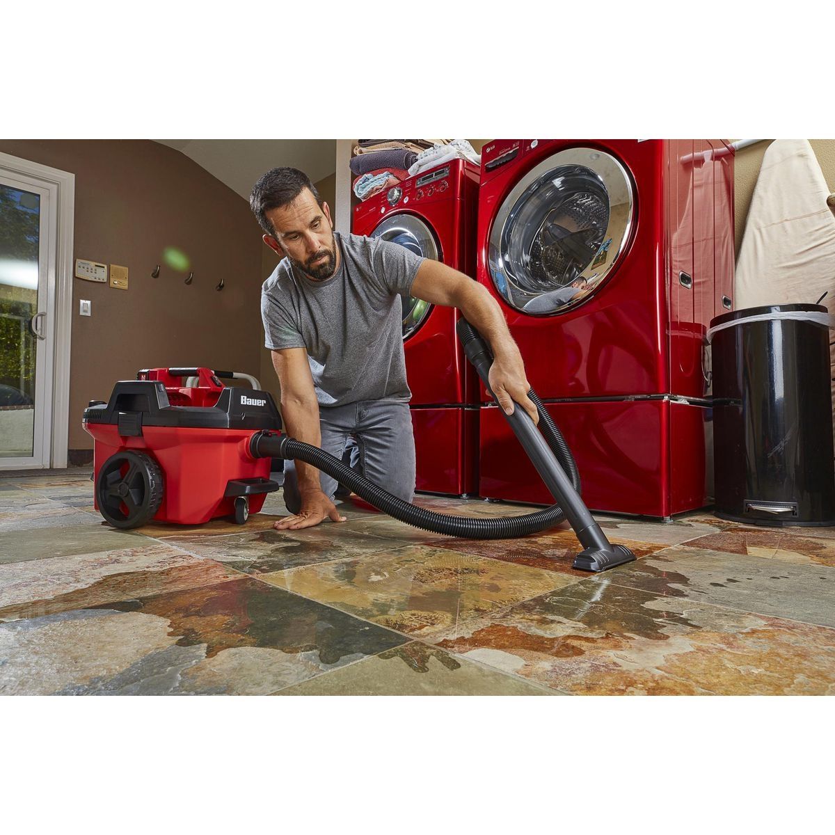 BAUER 20V Cordless 7 Gallon Wet/Dry Vacuum 窶・Tool Only