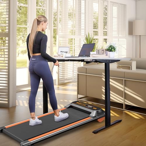 Under Desk Treadmill for Home Walking Pad Machine with LED Display and 12 Preset Programs Portable Treadmill Jogging Machine for Office Small Space by FANOFUN