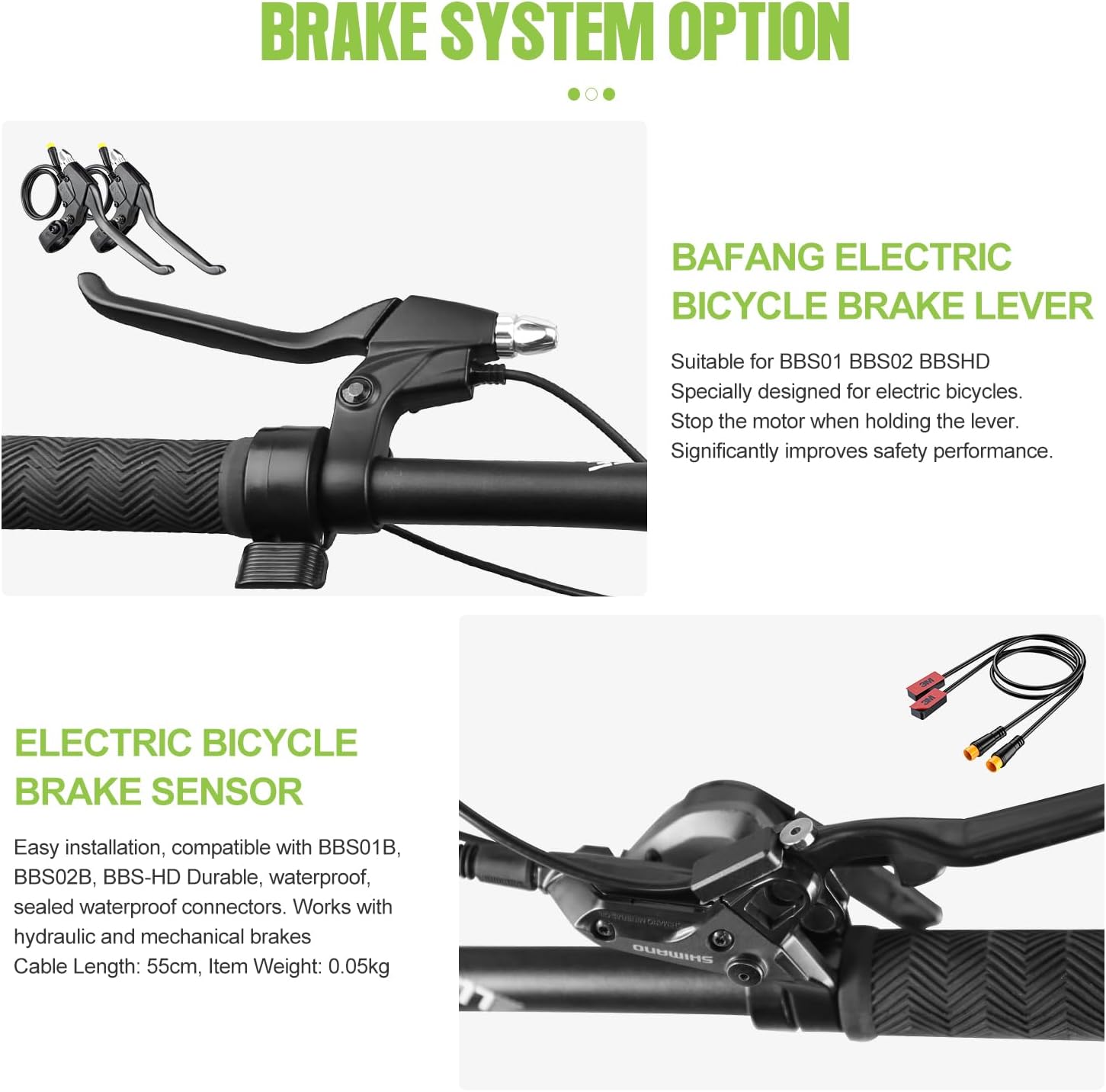 BAFANG Ebike Conversion Kit,BBS02 BBSHD Mid Drive Kit with Battery(Optional) Gear Sensosr for BB68-73MM Moutain Bike,Commuter Bike,Trike(EKD01,48V20AH Shark Battery)