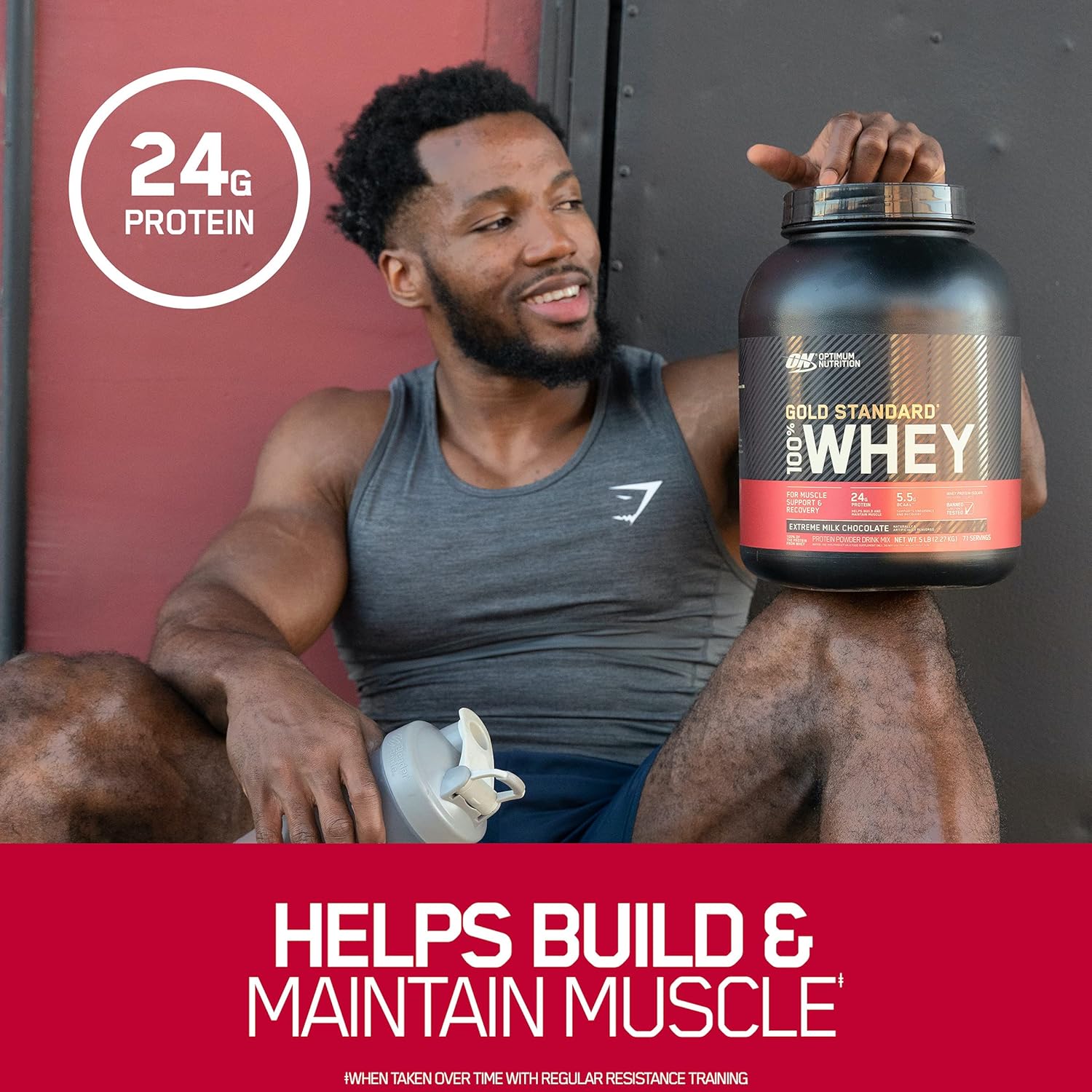 Optimum Nutrition Gold Standard 100% Whey Protein Powder, French Vanilla Creme, 5 Pound (Packaging May Vary) Pack of 2