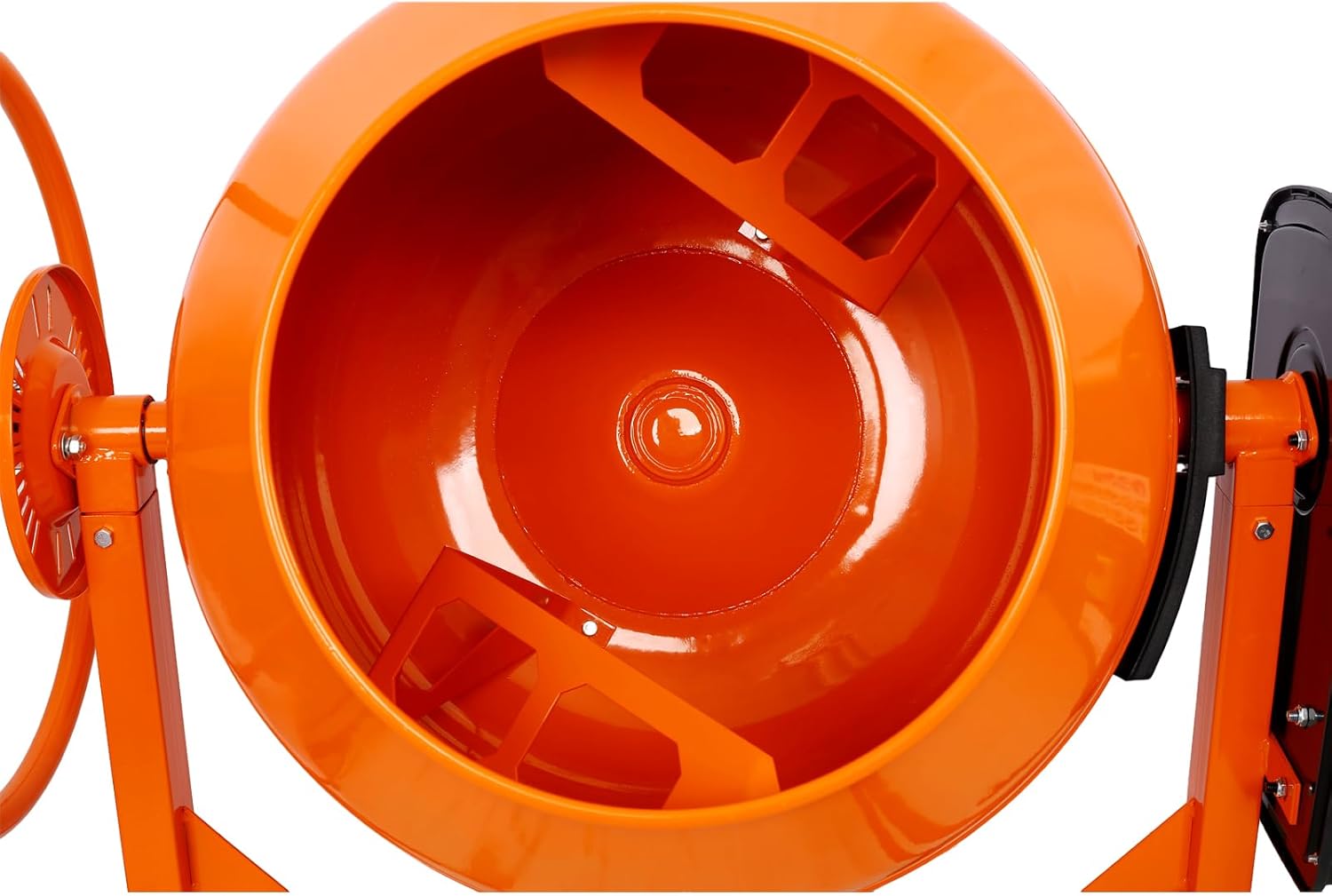 5 CU FT Electric Cement Mixer, Portable Electric Concrete Mixer Machine With Wheel & Stand, 2/3 HP 650W 120V Power Cement Mixer Machine for Stucco Mortar Seeds Fodder, ‎orange