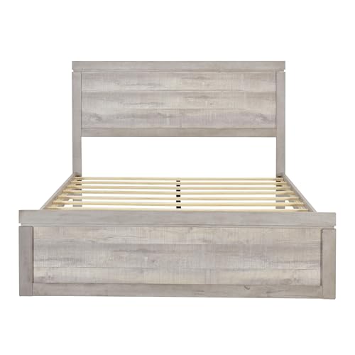 Farmhouse Style Captain Platform Bed with Trundle Beds, Twin Size Bookcase Captain Bed with Three Drawers, Solid Wood Storage Bookcase Beds with Wood Slats Support for Kids Teens (Rustic Brown * Twin)