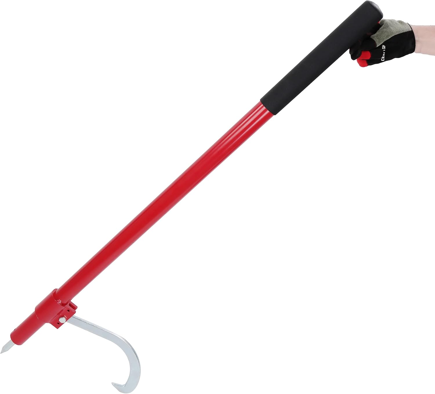 Felled Log Peavey with Moving Hook - 48in Log Roller with Aluminum Handle to Roll and Separate Logs 8 to 32 Inches Dense