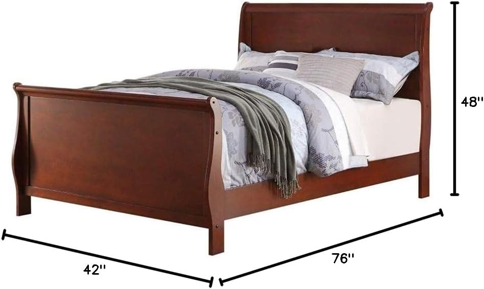 Poundex Twin Bed, Brown