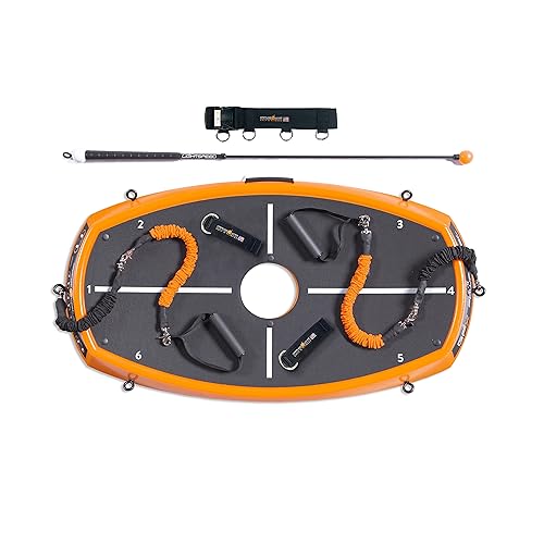 Orange Peel Balance Trainer Aid for Improved Balance by Orange Whip Golf - Upgrade Option with Resistance Band Fitness Training