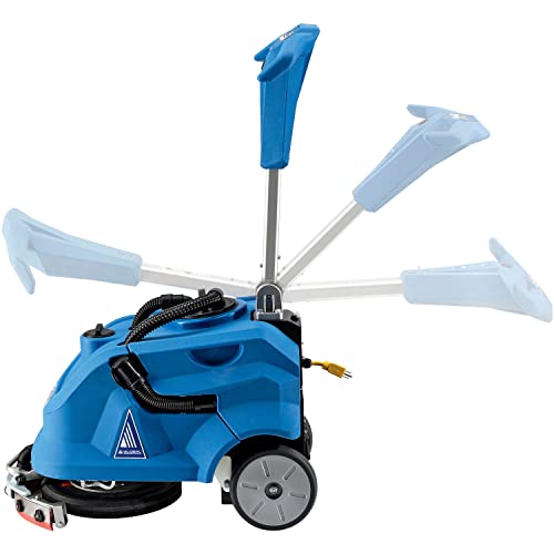 Global Industrial Commercial Electric Walk-Behind Auto Floor Scrubber, 13" Cleaning Path, 75'L Power Cord, Foldable Handle, For Industrial and Commercial Use