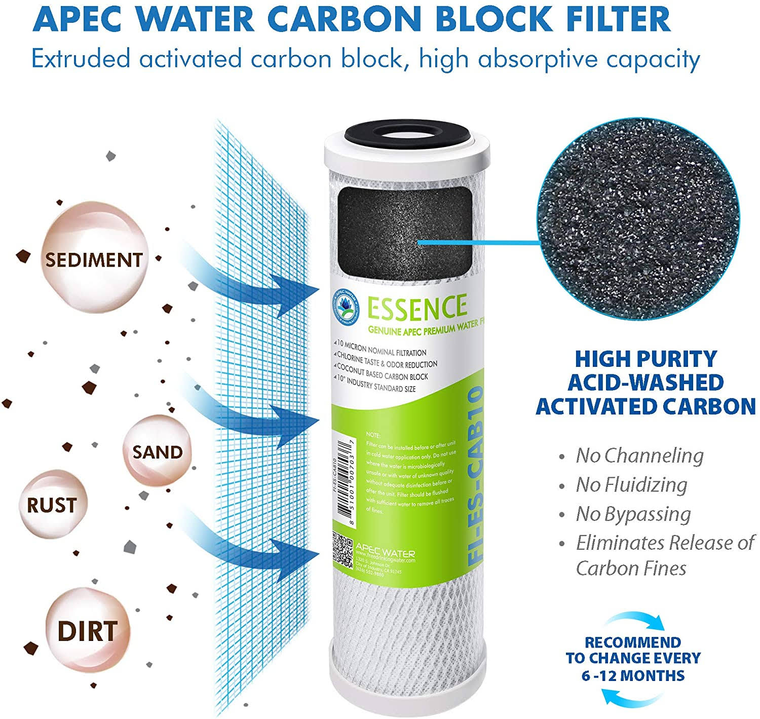 APEC Filter-max-es50 50 GPD High Capacity Complete Replacement Set for Essence Series REVERSE Osmosis Water Filter System