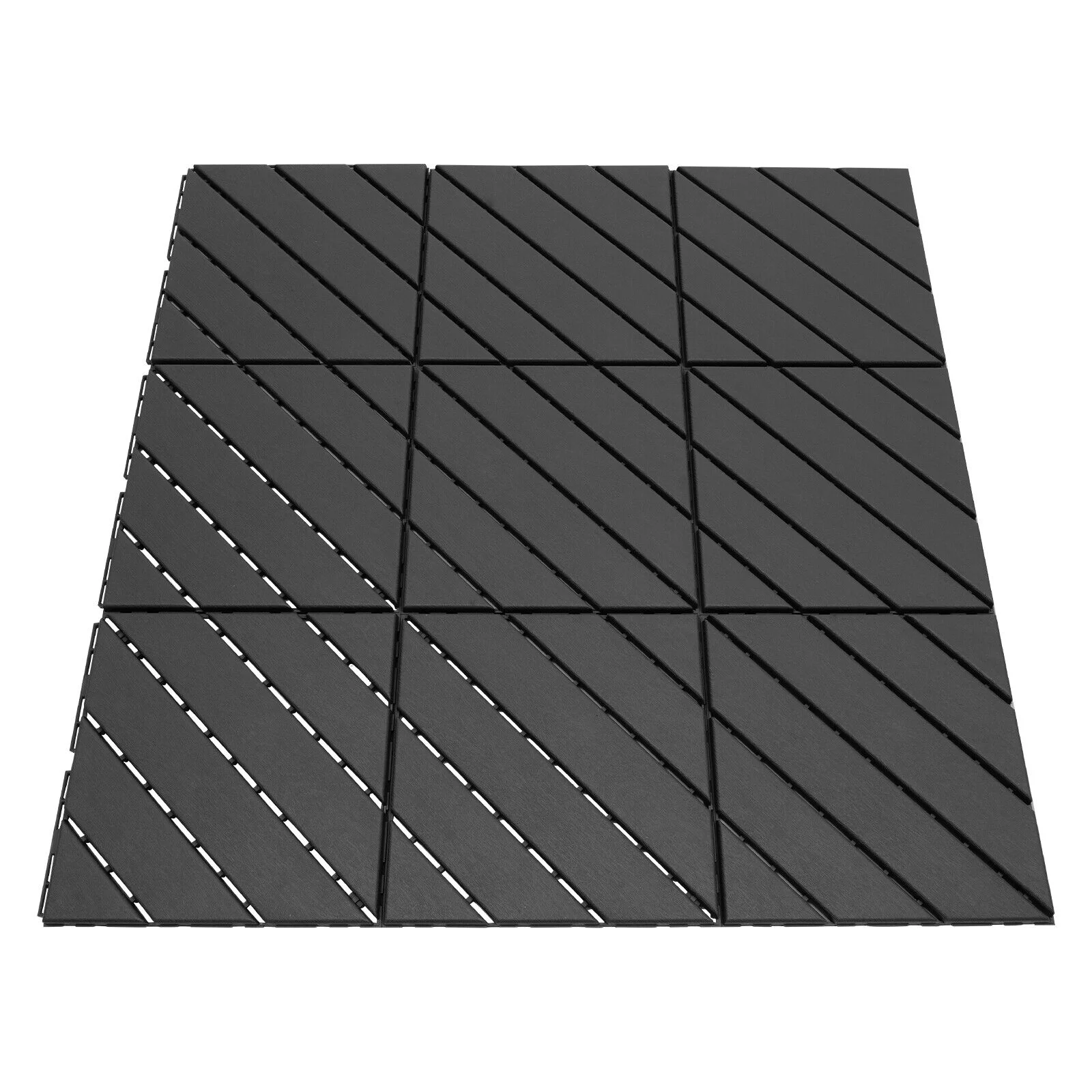 Modern 36PCS Interlocking Deck Tiles Floor Mount Plastic Composite Patio Deck Tiles 12”x12”