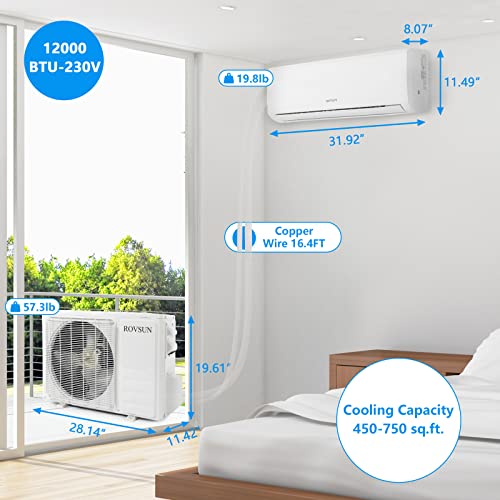 Leadzm Mini Split AC/Heating System with Inverter Function, 19 SEER Energy Saving Ductless Split-System Air Conditioner
