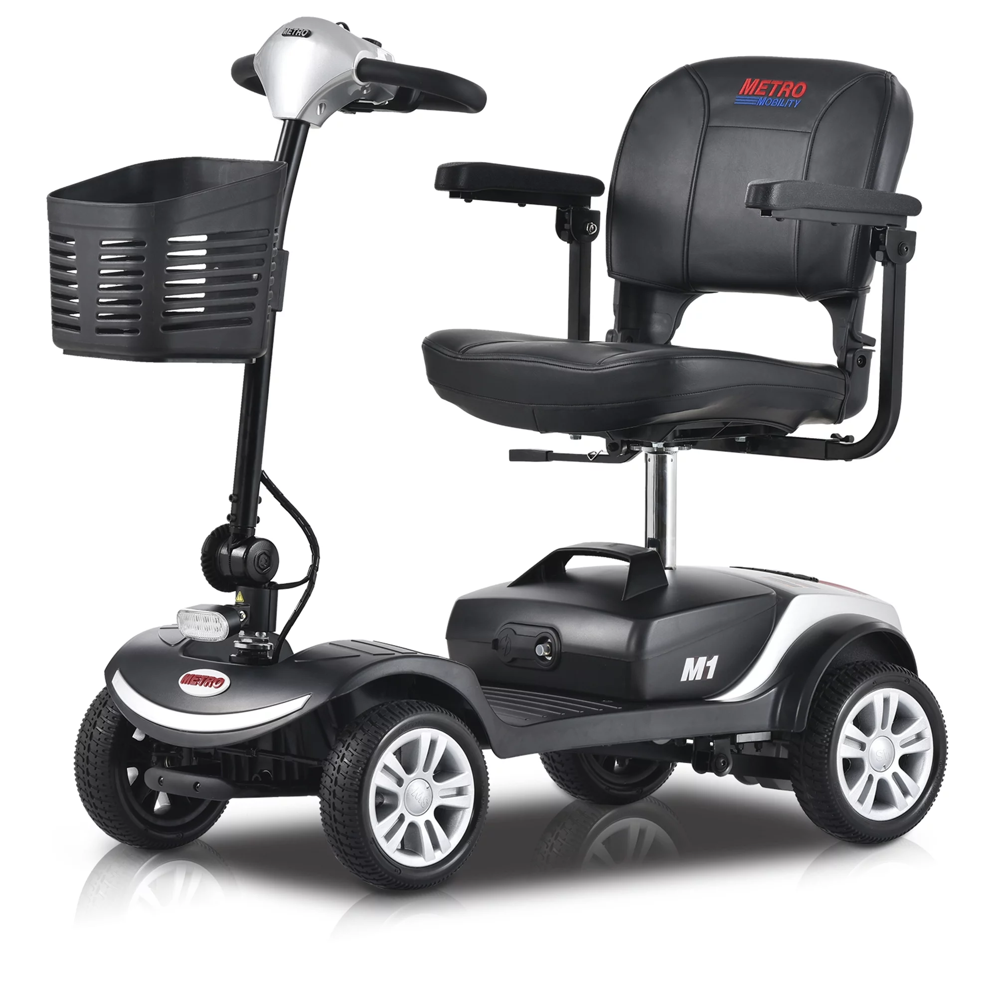 Travel Mobility Scooter, Heavy Duty Electric Scooters with 4 Anti-Tip Wheels, Compact Lightweight Mobility Scooters for Senior Adults Elderly, Foldable Mobility Scooter, Holds 300lbs, Purple