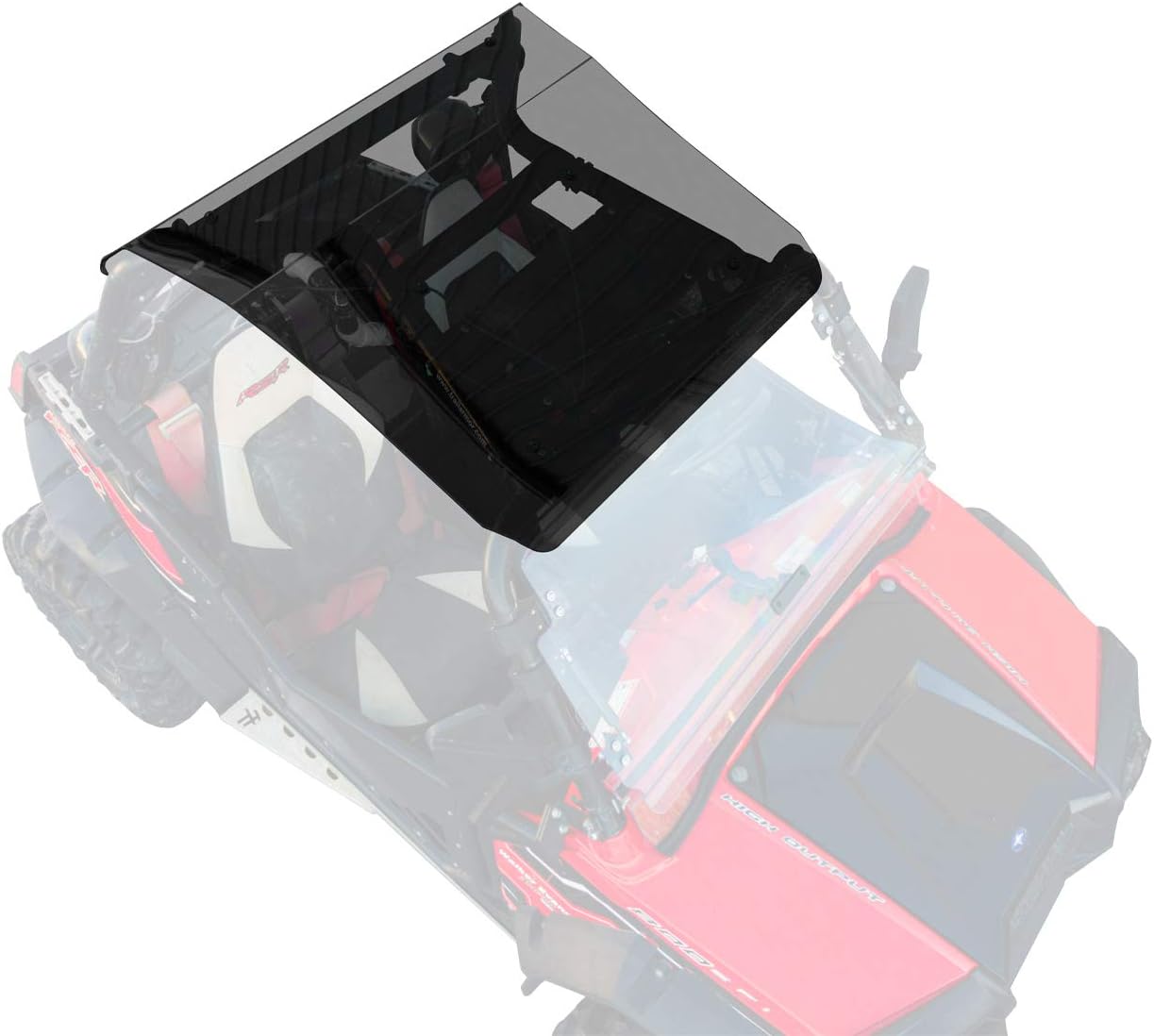 SuperATV Dark Tinted Roof for 2012+ Polaris RZR 570 | Increases Visibility! | Made of 1/4" Polycarbonate | Keeps Out Sun, Rain, & Debris | Sealed Edges | Rattle-Free Fit | USA Made!