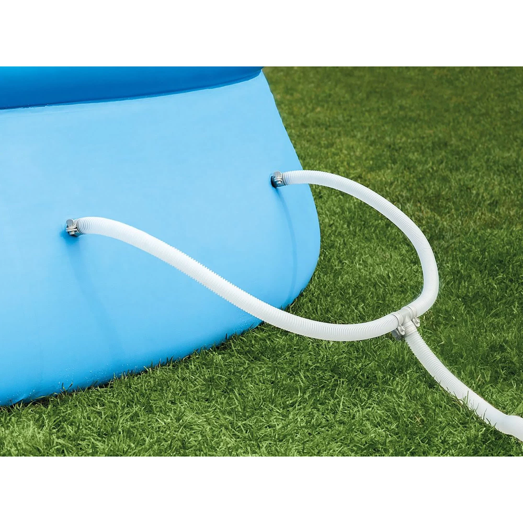 Intex: Easy Set 18' x 48" Inflatable Pool w/ Filter Pump, Above Ground Pool Set, 5455 Gallon Capacity, Hydro Aeration Technology, Includes Filter Pump, Ground Cloth, Pool Cover & Ladder,  Ages 6+