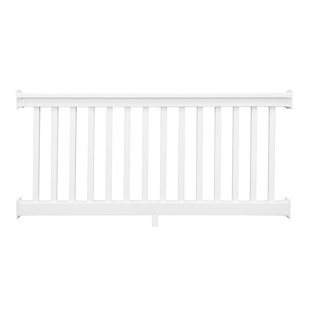 Weatherables Riviera 3.5 ft. H x 8 ft. W White Vinyl Railing Kit