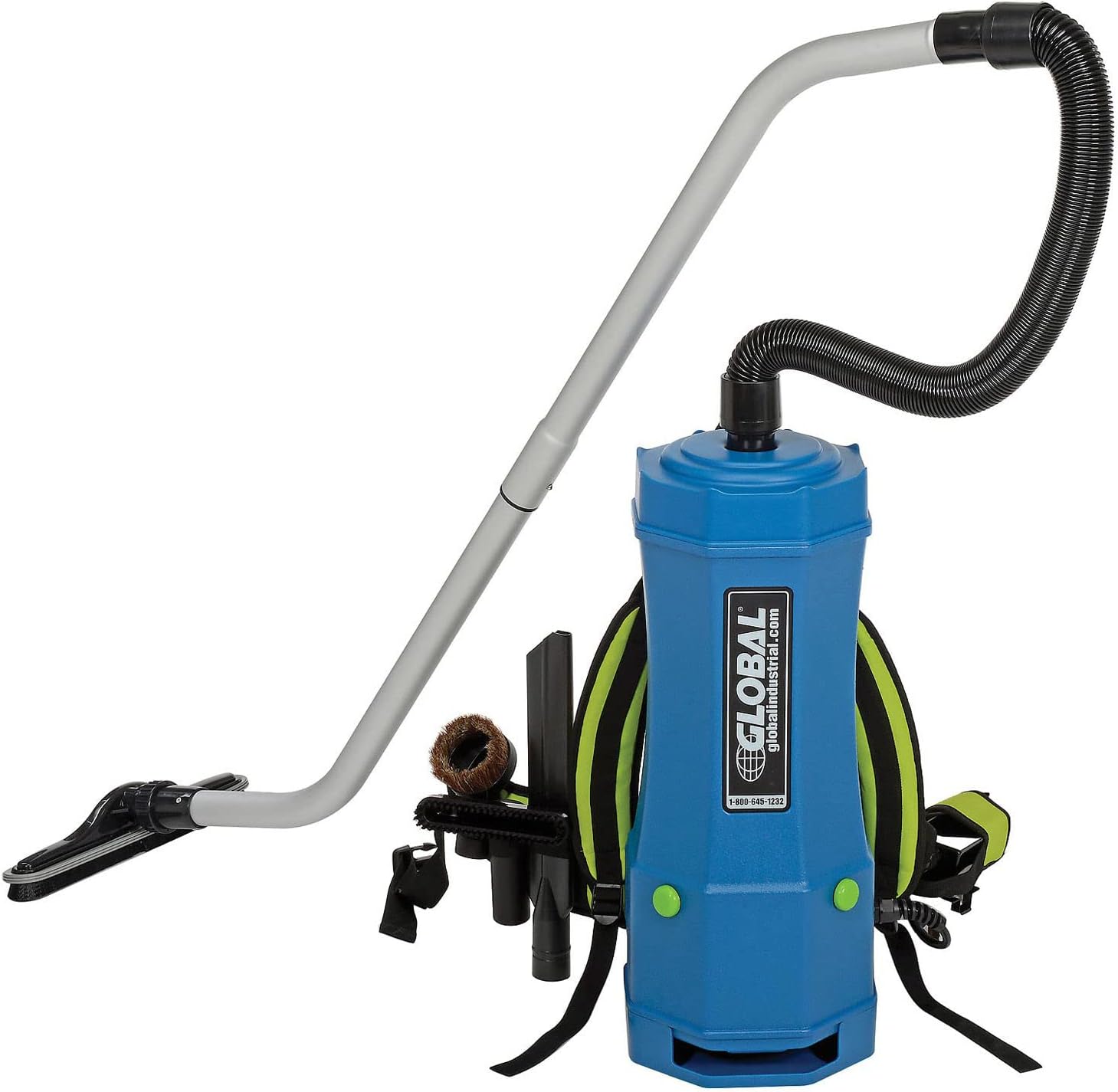 Global Industrial HEPA Backpack Vacuum w/8-Piece Tool Kit, 6 Quart