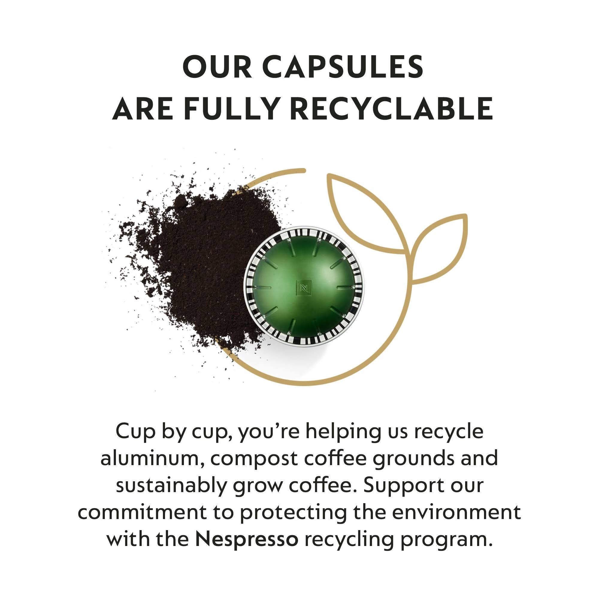 Nespresso Capsules VertuoLine, Stormio, Dark Roast Coffee, 30 Count