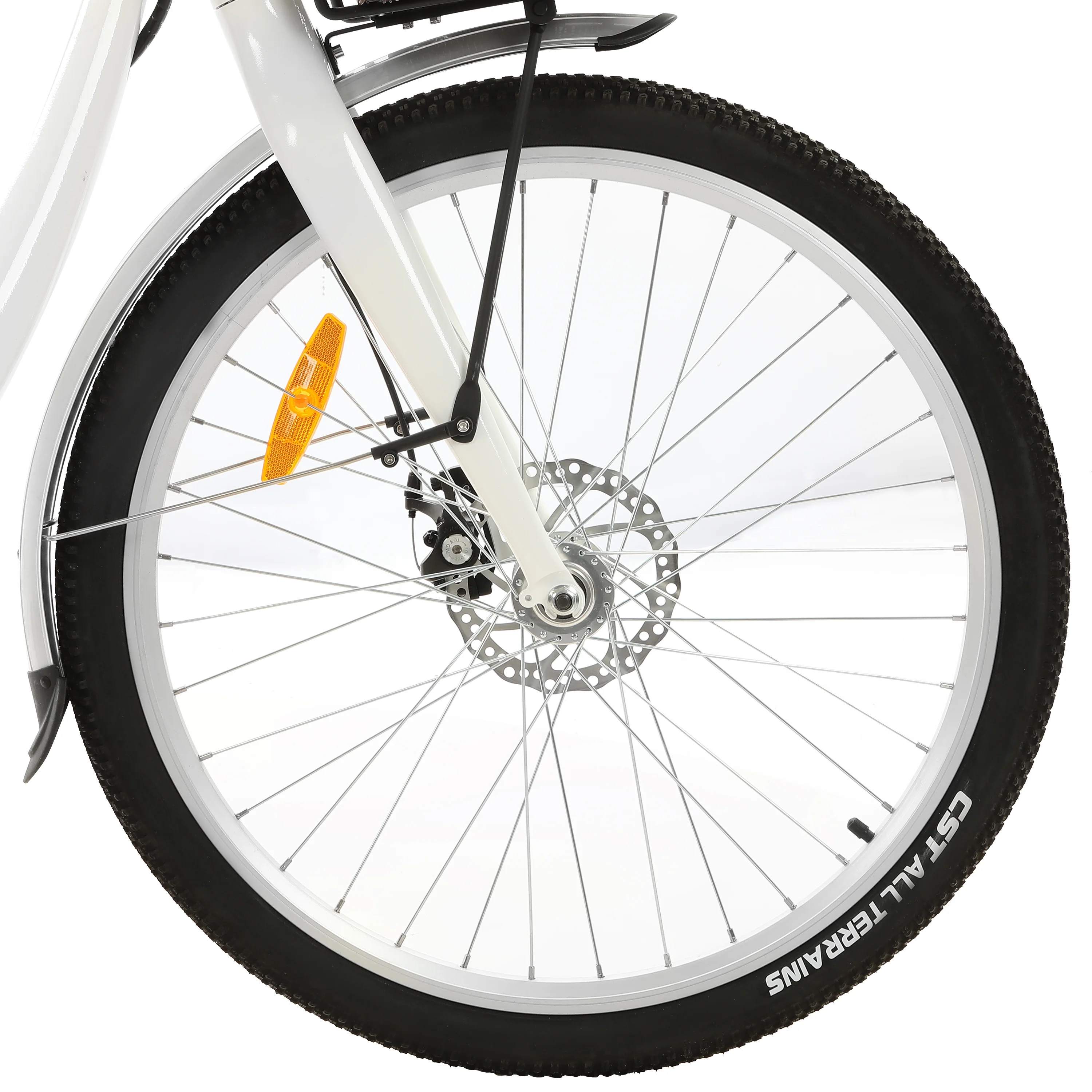 ECOTRIC Electric Bike EBike 26" 36V 10AH Bicycle Li-ion Battery City Moped 500W Women Girls USB Port Bike Shimaro Motor Throttle & Pedal Assist With Basket and rear rack For Adults