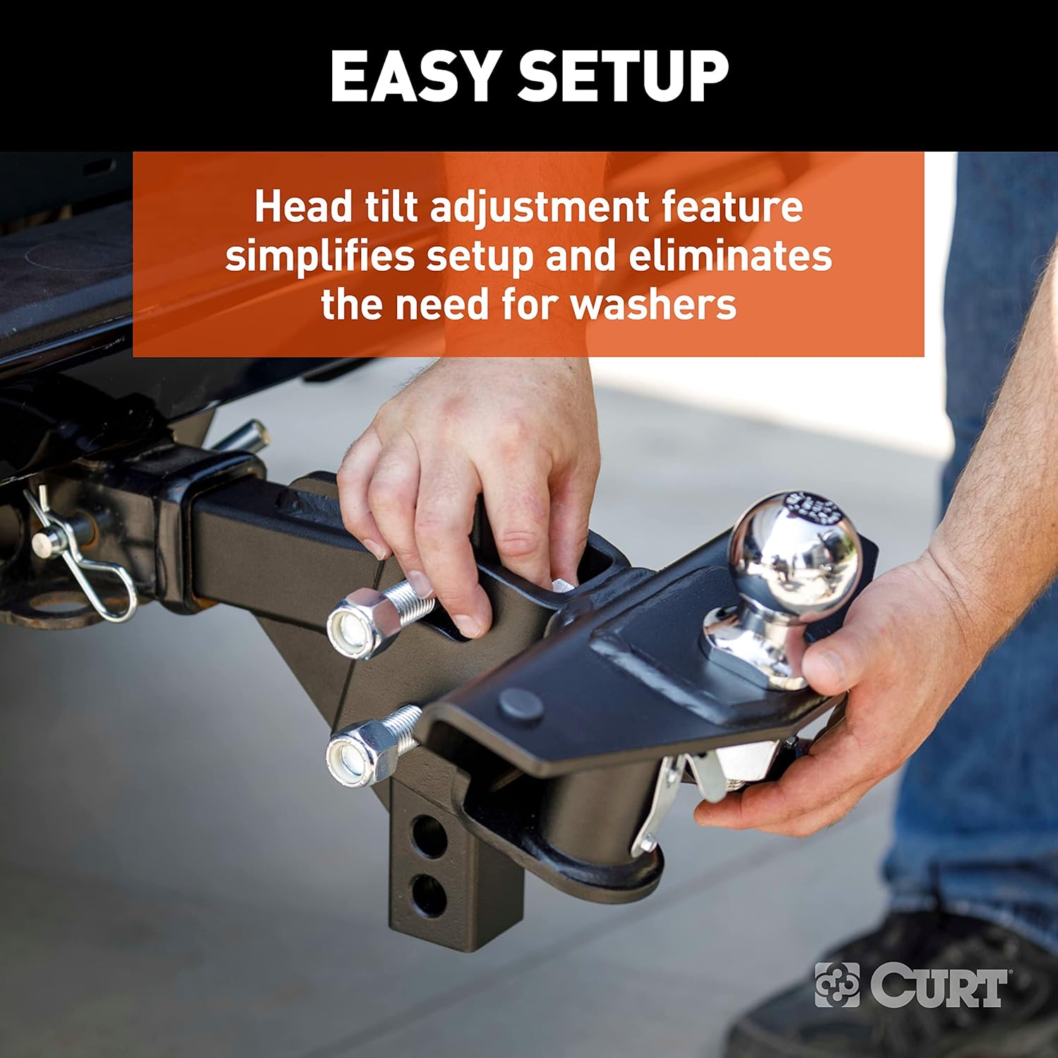 CURT 17601 TruTrack 2P Weight Distribution Hitch with 2X Sway Control, Up to 10K, 2-in Shank, 2-5/16-Inch Ball