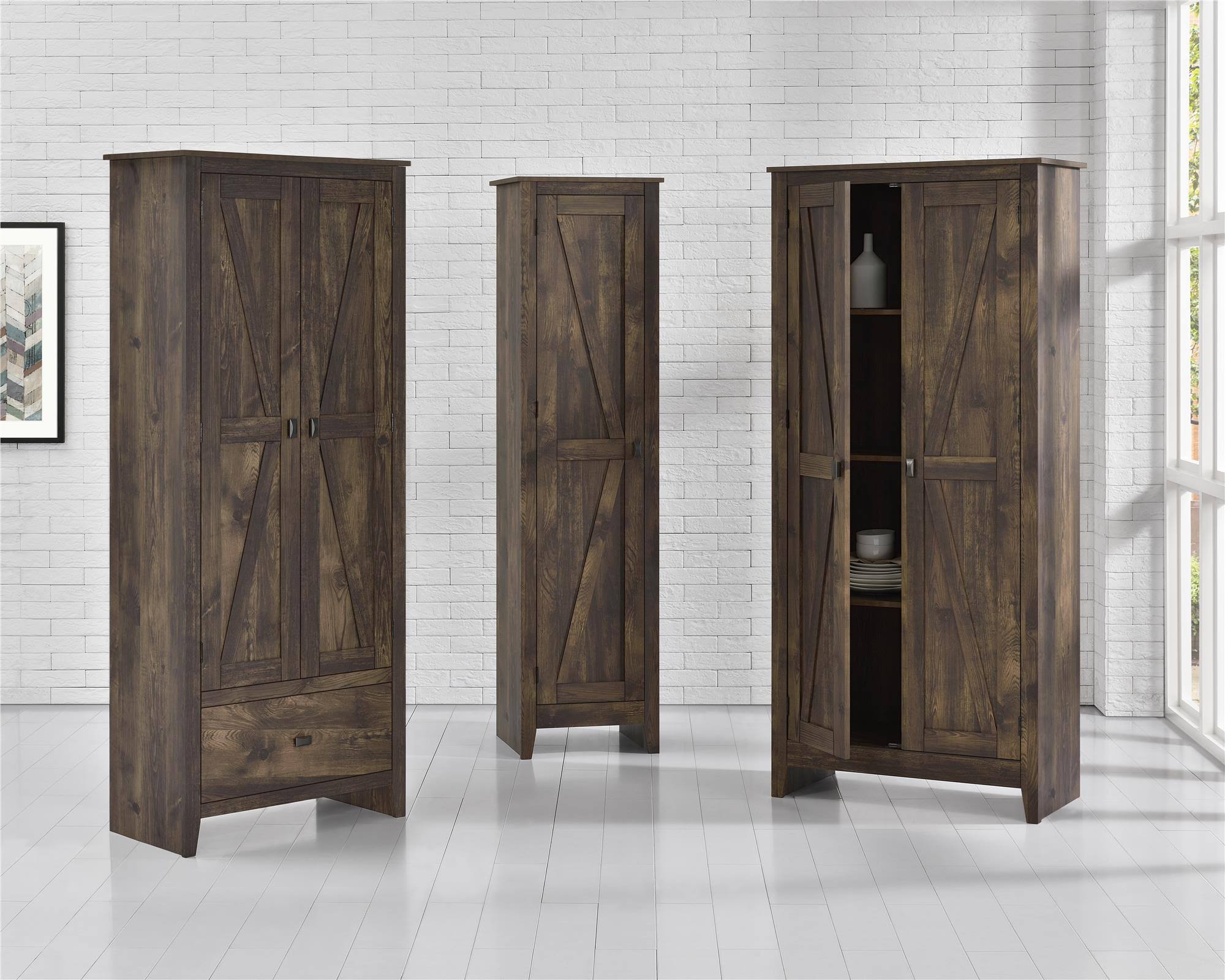 Farmington 30x22 Wide Storage Cabinet, Rustic