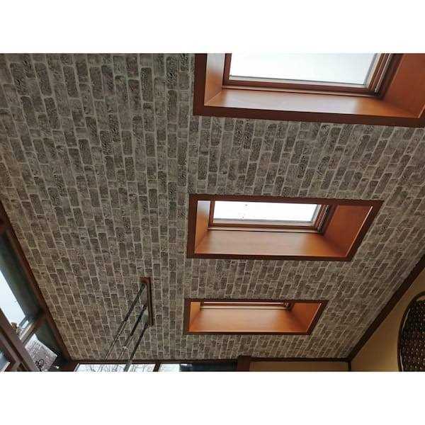 Dundee Deco Falkirk Uffcott Faux Brick Styrofoam 3D Decorative Wall Panel