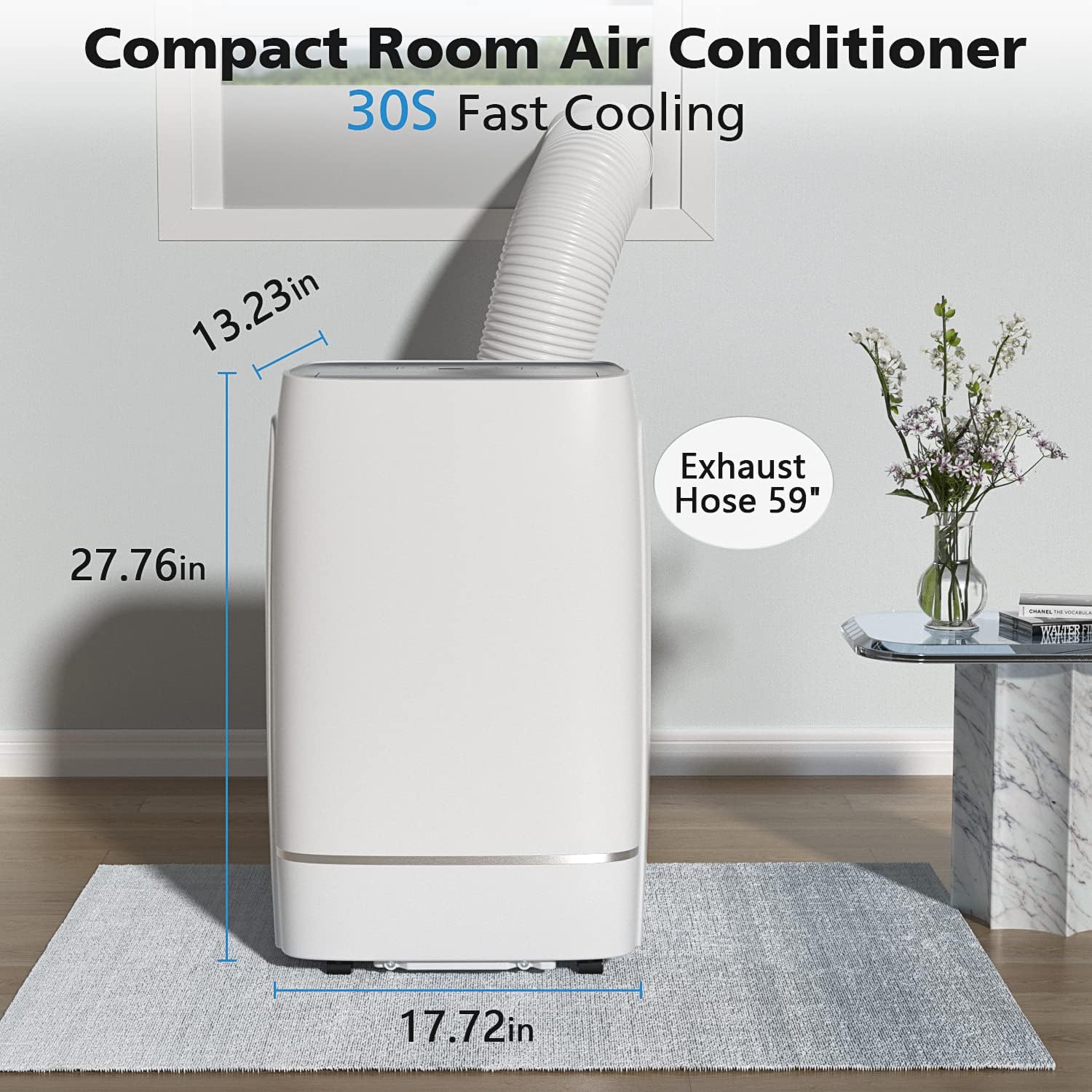 COWSAR 12000 BTU Portable Air Conditioner 4-IN-1 Portable AC Unit 24H Timer Room Air Conditioners 400 Sq.Ft. Coverage ＜53dB Stand Up Air Conditioner