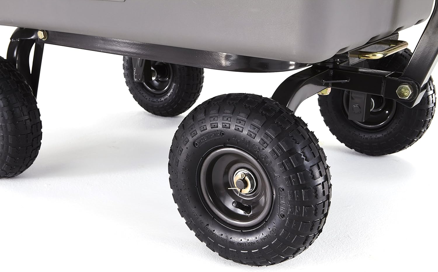 Gorilla Carts Poly Garden Dump Cart with Steel Frame and 10" Pneumatic Tires,800-lbs. Capacity, Gray