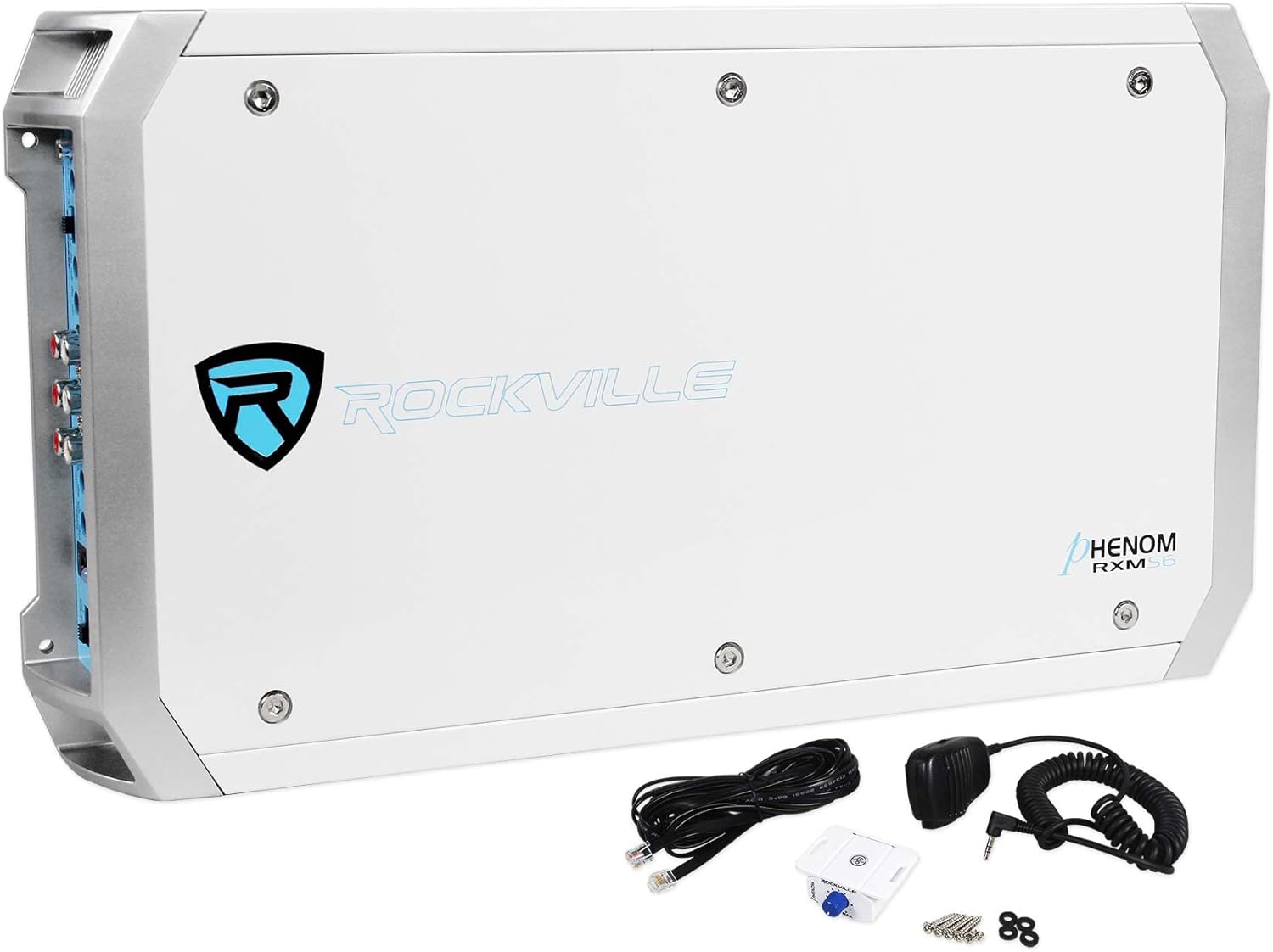 Rockville RXM-S6 Marine/Boat 6 Channel Amplifier 2600 Watt Peak / 660w Dyno-Certified RMS with Status Mode LED Indicator
