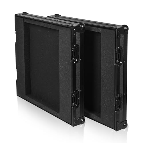 Sound Town Shock Mount 12U ATA Rack Case with 20” Rackable Depth, 11U Slant Mixer Top and Casters, 12-Space Size - Pro Tour Grade (STMR-SP12UW)