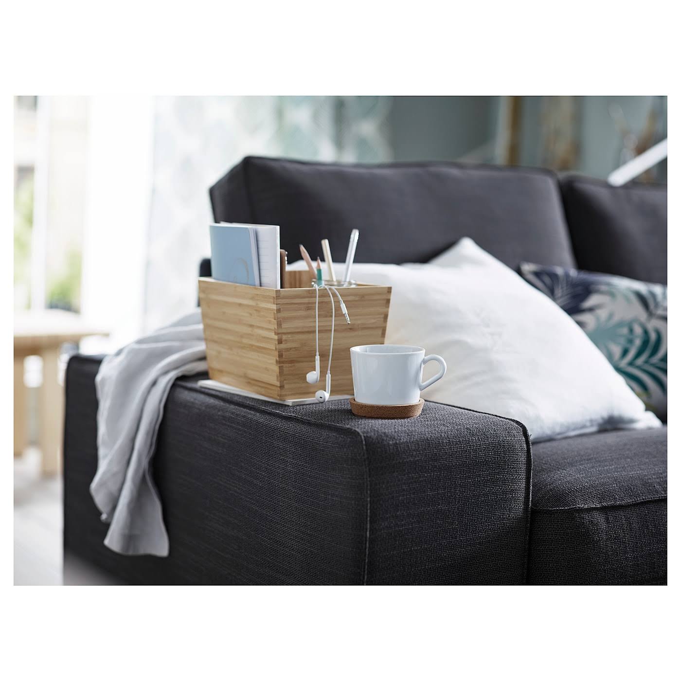 IKEA - Kivik Sofa, with chaise/hillared Anthracite, Max. Width: 110 1/4