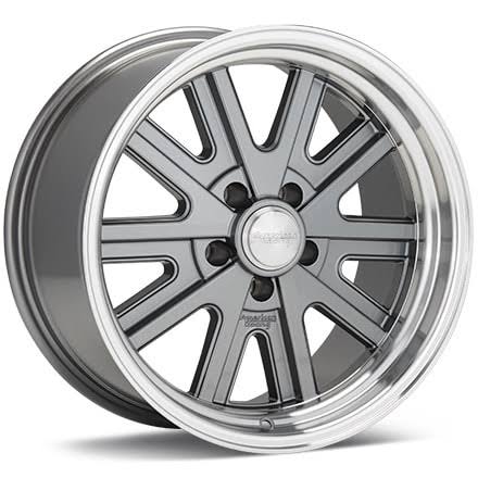 American Racing Authentic Hot Rod VN527 427 Mono Cast Mag Grey w/Machined Lip Wheels 17x8 00 VN52778050400