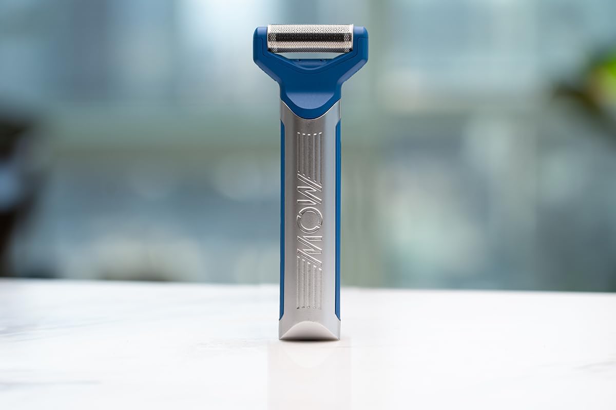 MOW Razor Rechargeable Micro-Shaver Electric Razor with Rolling Head, Replaceable Head for Everyday Shaving of Soft Facial Hair