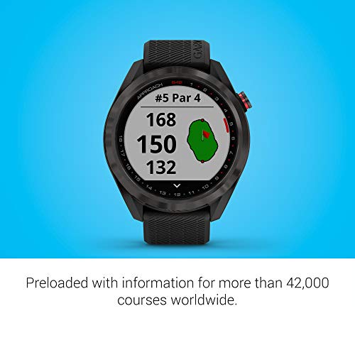 Garmin Approach S62 Golf Smartwatch | Large 1.3" Color Touchscreen | Scratch-Resistant Ceramic Bezel | QuickFit Bands | Compatible with Garmin Golf App with Signature Stand Power Bundle
