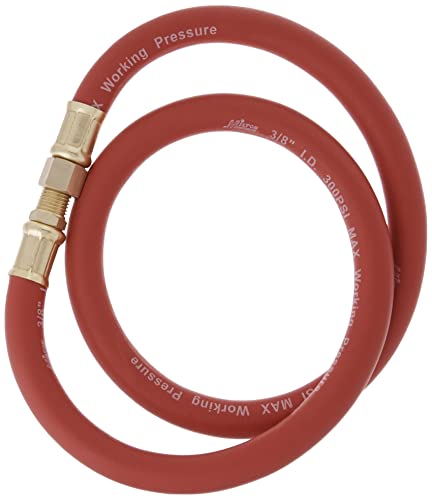 Milton 2780-50D Steel Dual Arm Air Hose Reel (1/2" x 50 ft.) and Milton 2780-6LH Air Leader Hose (1/2" x 6 ft.)