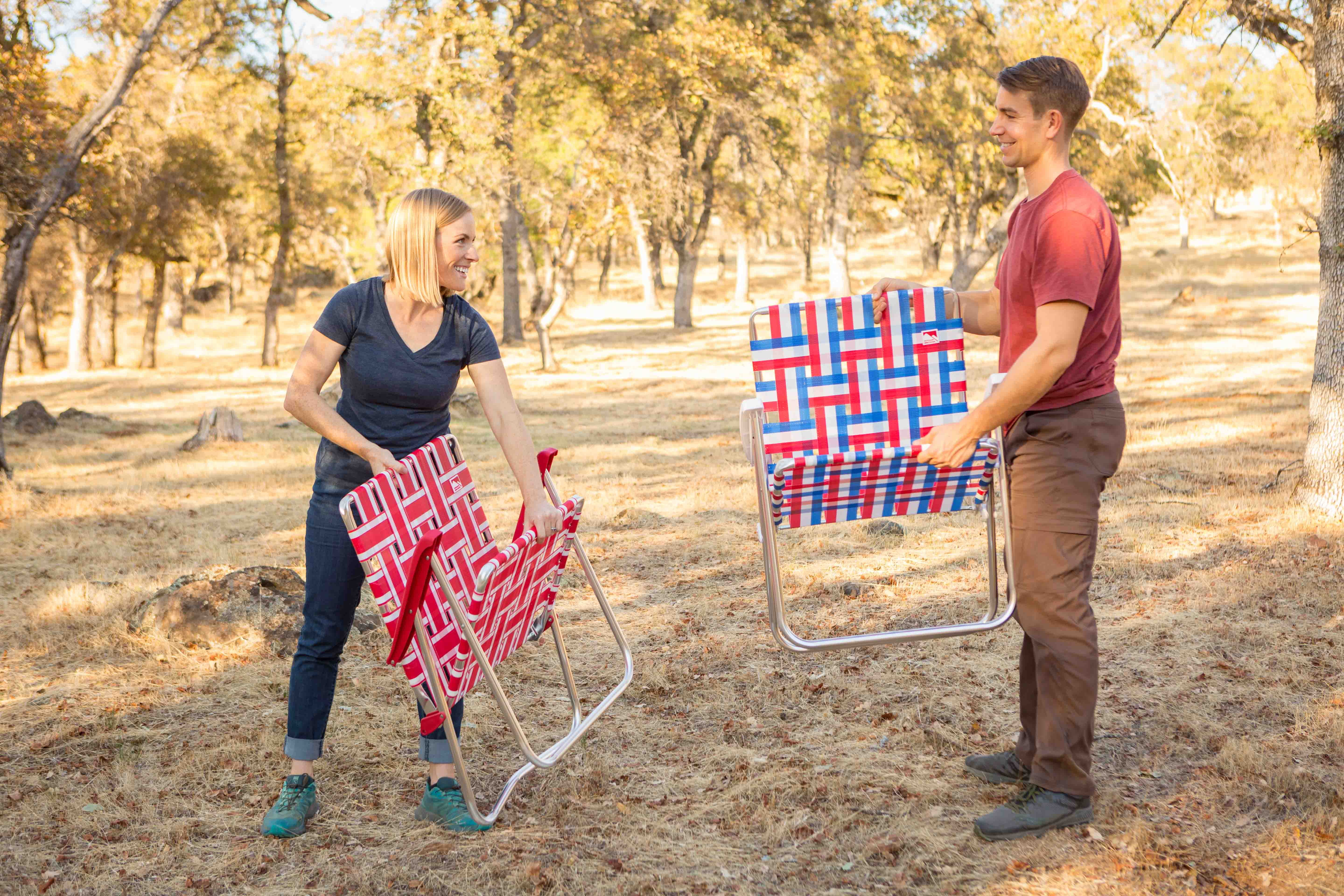 Outdoor Spectator (2-Pack) Classic Aluminum Webbed Folding Lawn / Camp Chair