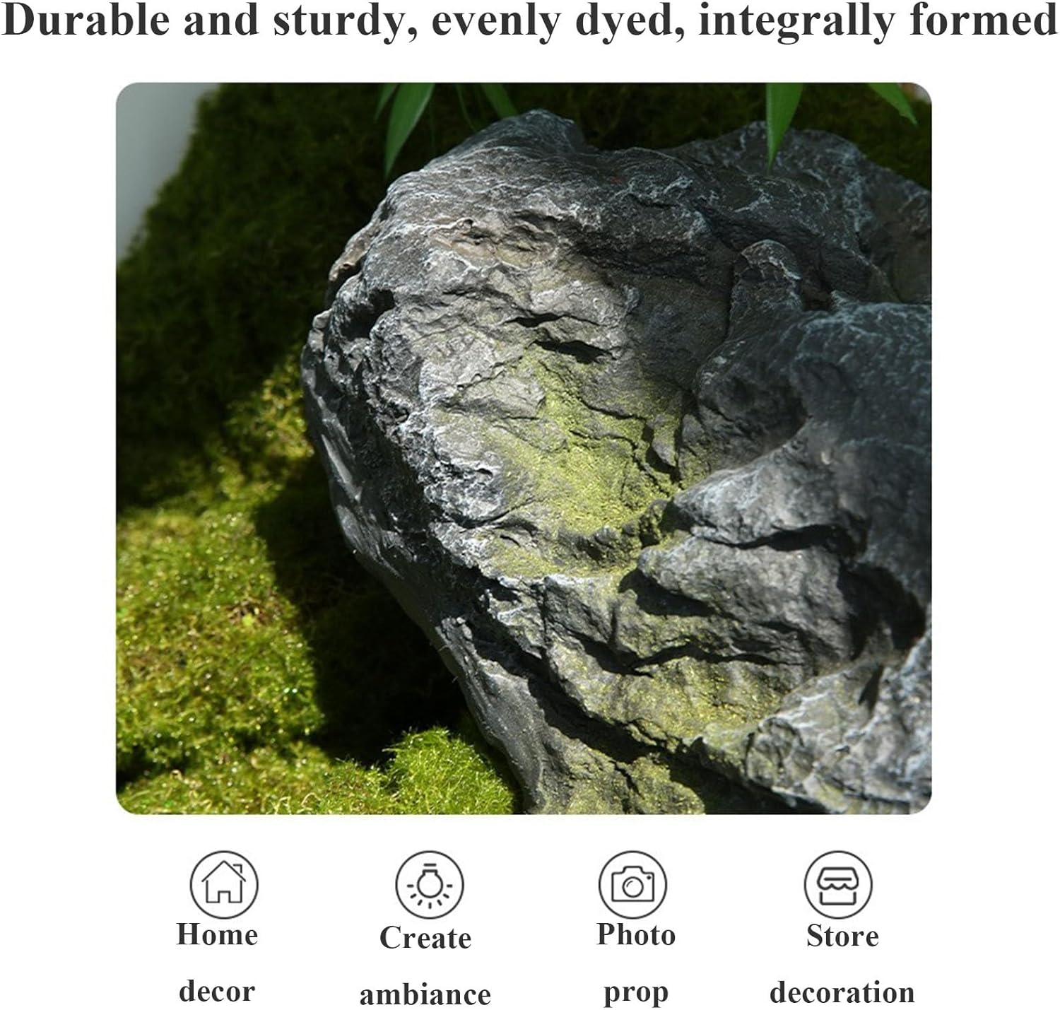 Artificial Rock Cover Faux Rocks for Outdoor Use, Artificial Stone Septic Cover, Realistic Texture Landscaping Rocks, Decorative Well Covers in Natural Look, Outdoor Fake Rock Covers(A6)