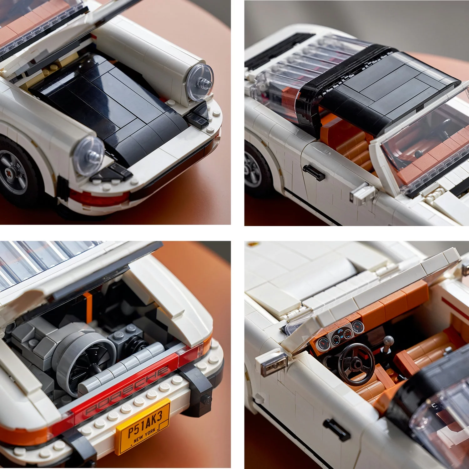 LEGO Icons Porsche 911 10295, Collectible Turbo Targa Model Car Building Kit, 2in1 Porsche Race Car Set for Adults and Teens to Build, Gift Idea