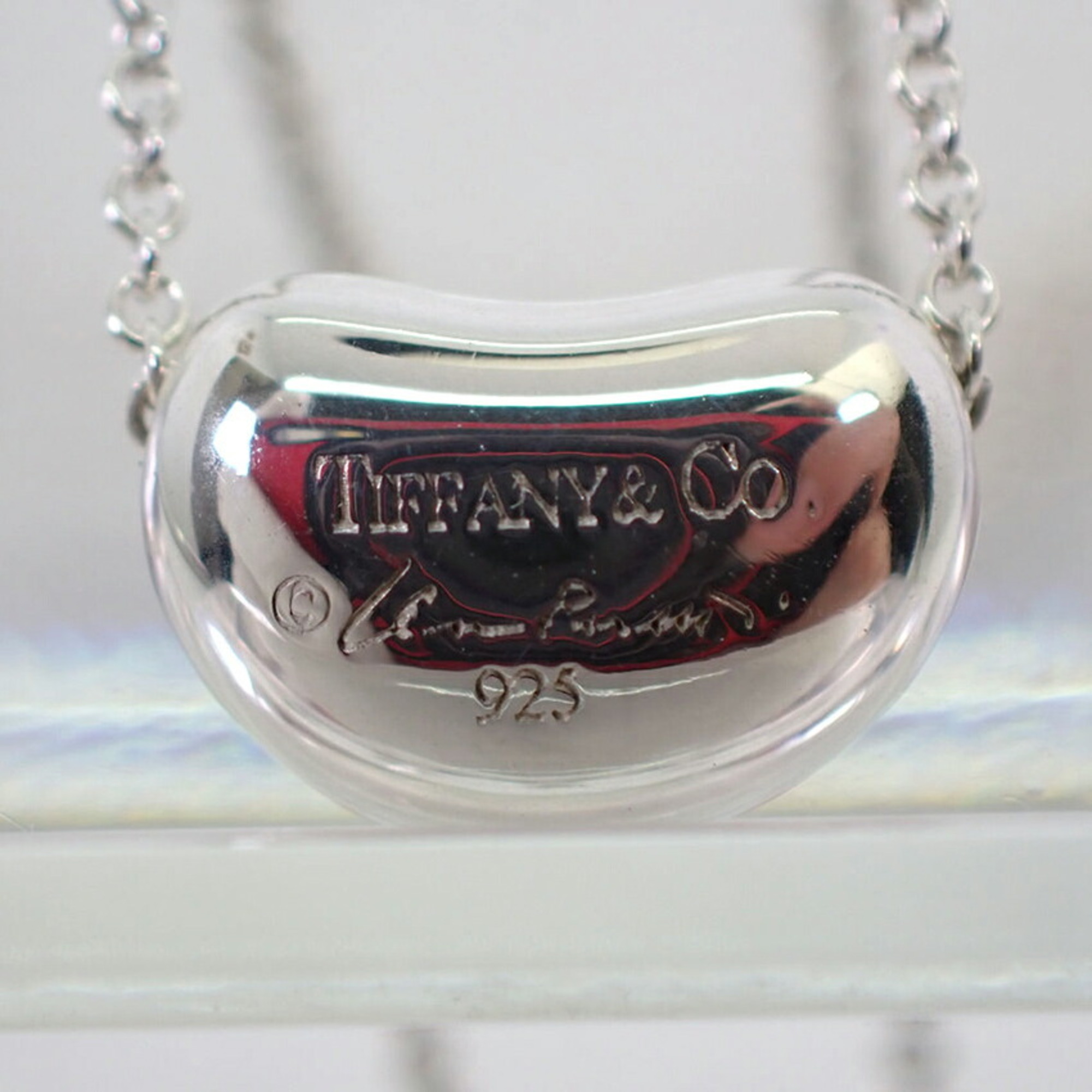 Pre-Owned TIFFANY Tiffany 925 bean pendant necklace (Good)