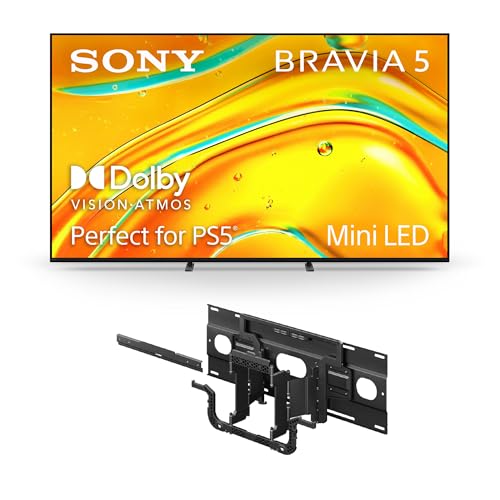 Sony BRAVIA 5 65 Inch TV, Mini LED, 4K Smart Google TV, XR Processor with AI Technology,120hz Television with Dolby Vision/Atmos, Exclusive Features for PlayStation?5, K-65XR50, 2025 Model