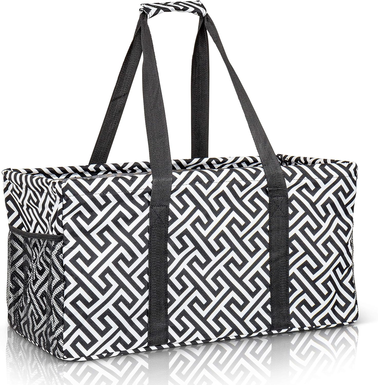 Extra Large Utility Tote Bag - Oversized Collapsible Pool Beach Canvas Basket