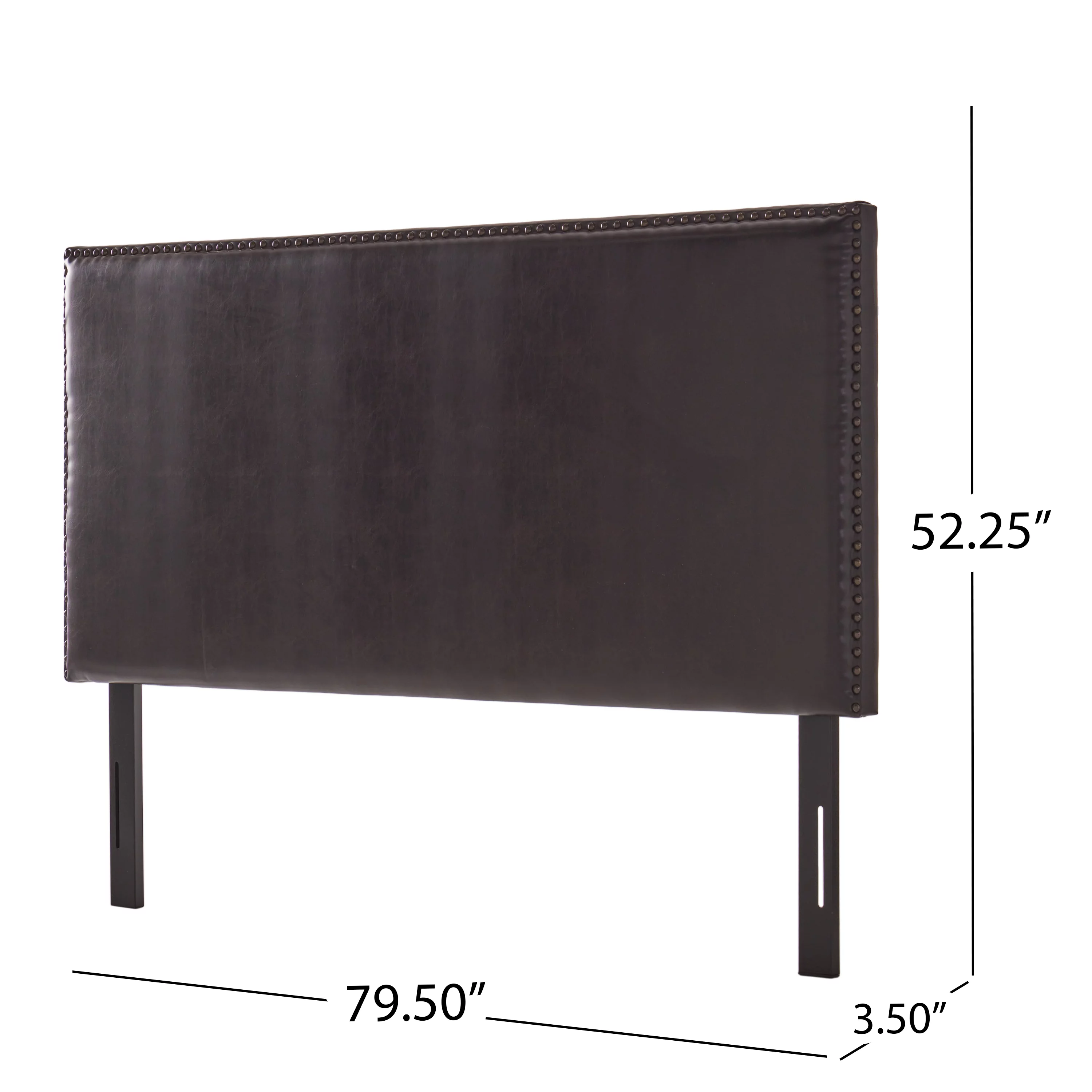 Noble House Hayden Brown Leather King/Cal King Headboard