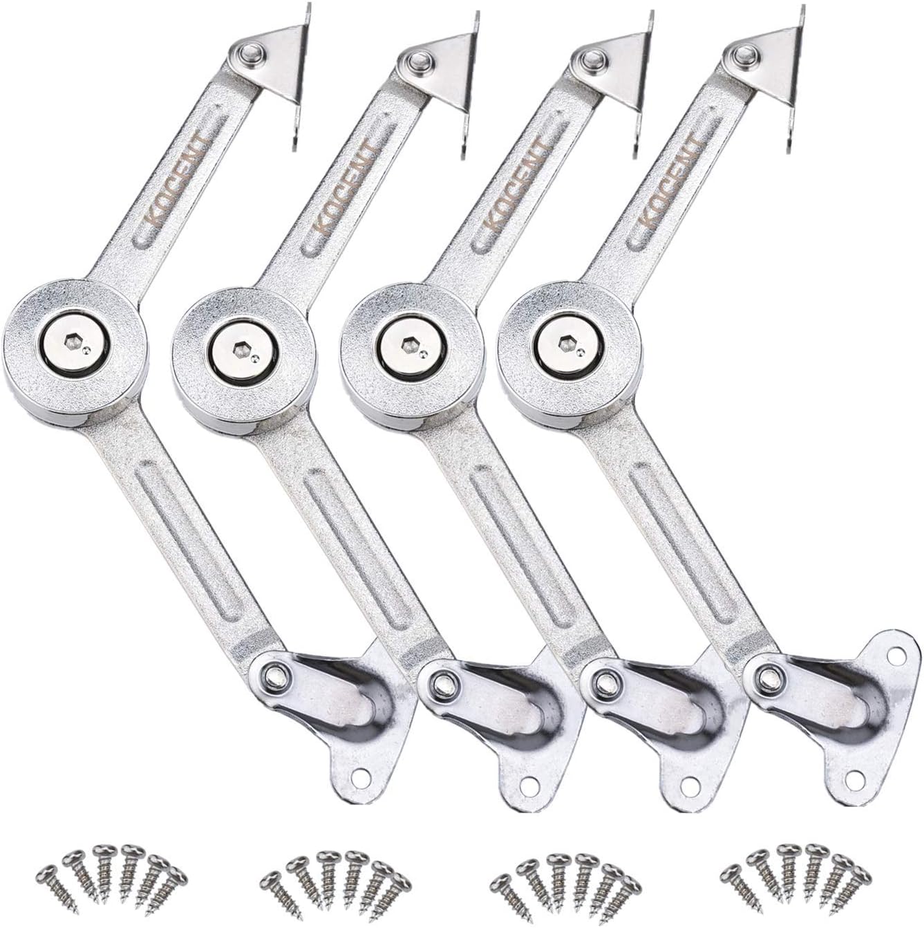 ROJOSER Heavy Duty Lid Stay Hinges Folding Lid Support Hinge for Cabinet,Closet,Wardrobe or Toy Box,?Slided Down The Flap Lid Without Smashing Fingers (KC02-2PC)