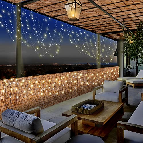 Natural Reed Fencing Rolls,5.5T X 16.4FT Reed Screen Curtain Balcony Reed Fence Bamboo Screen Fencing for Outdoor Backyard Patio（Brown）