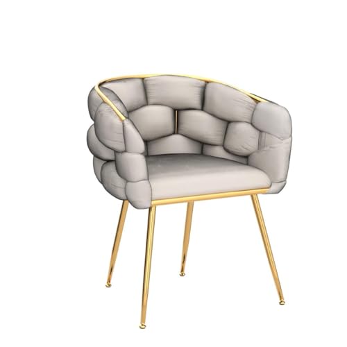 Modern Dining Room Dining Chairs Set of 4 Kitchen Chairs Comfy Gold Accent Chair Velvet Handmade Decorative Living Room Chairs Bedroom Furniture sillas de sala Tufted Arm Chairs for Vanity Green